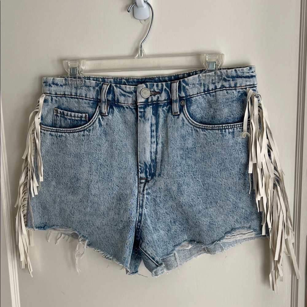 Blank NYC Fringe Jean Shorts